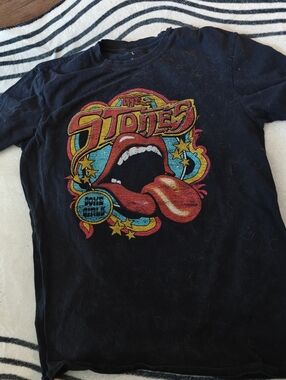 the Rolling Stones Black Script Logo Tee